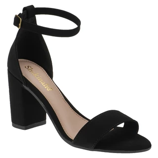 Saltinho Feminino Sandália Salto Alto Nobuck Festa Shekinah em Oferta na Shopee