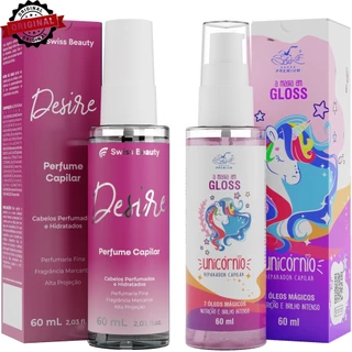 Kit 2 Itens - Perfume Capilar 60ml + Gloss Unicórnio 60ml | Com brilho em Oferta na Shopee