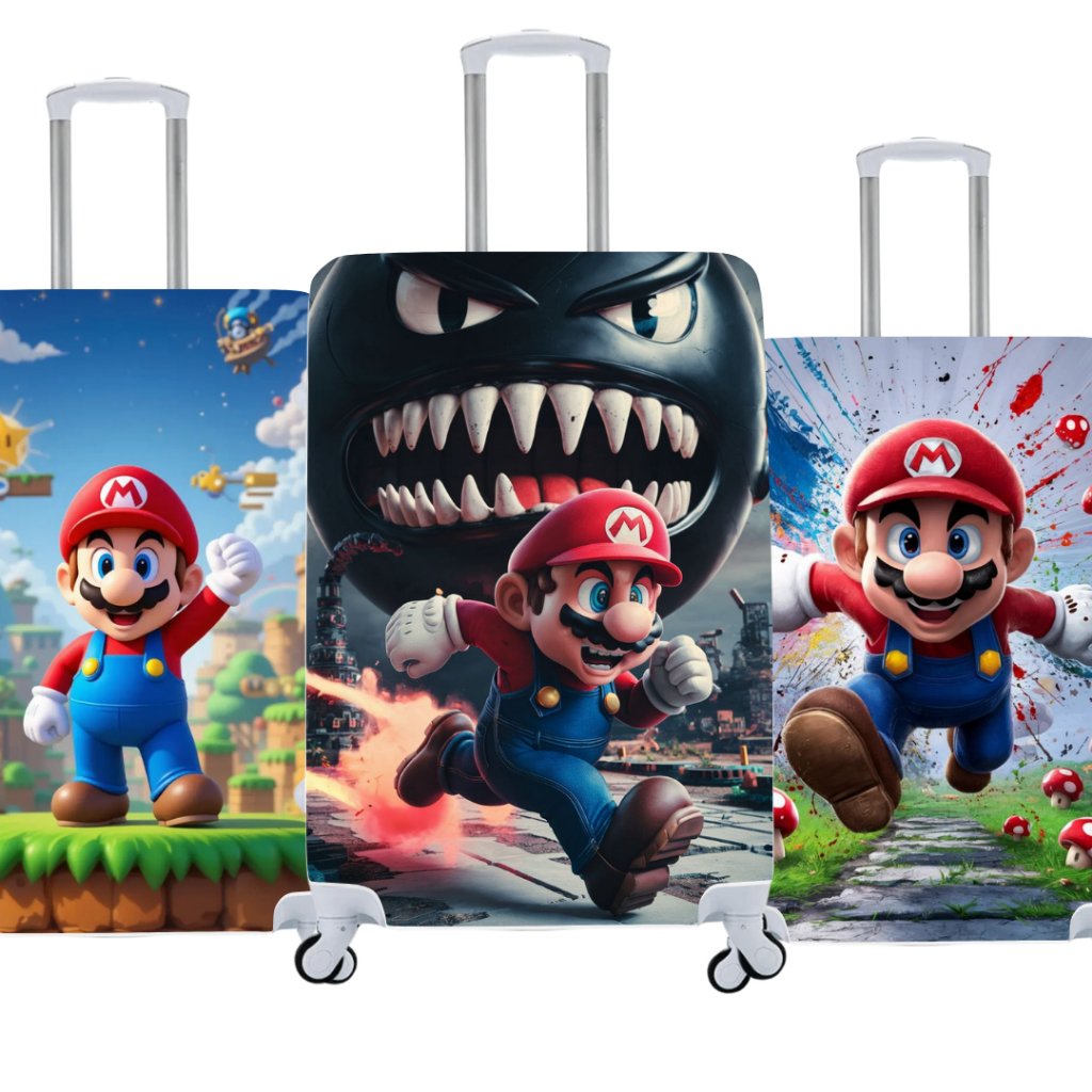 Capa de Mala Personalizada Super Mario Estilo e Proteção Para Suas ...
