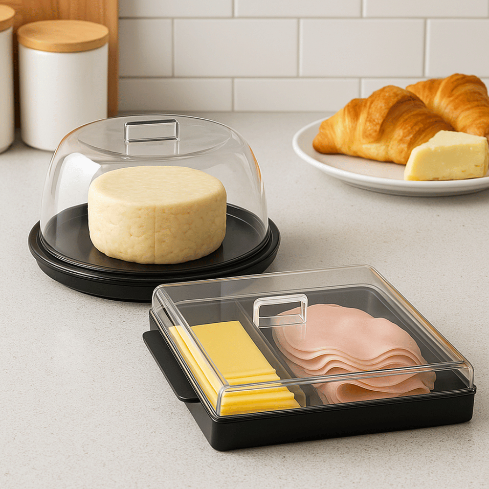 Kit Porta Frios Duplo Queijo Presunto E Queijeira Com Tampa Acrílica ...