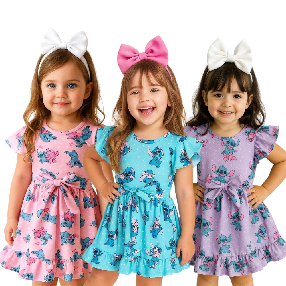 Vestido Infantil Dia-das-Crianças Estampado Colorido Bloguerinha Luxo ...
