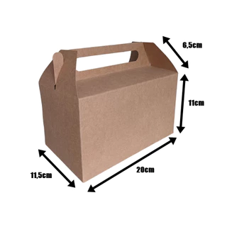 30 Caixas Maleta Kraft Para Lembrancinha, Delivery, Kit Lanche, Presente, Doces