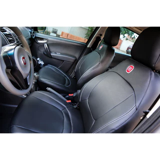 Capa Banco Automotivo Fiat Grand Siena 2014 - 2019 Kit Completo Sob Medida Couro Impermeável Alta Qualidade