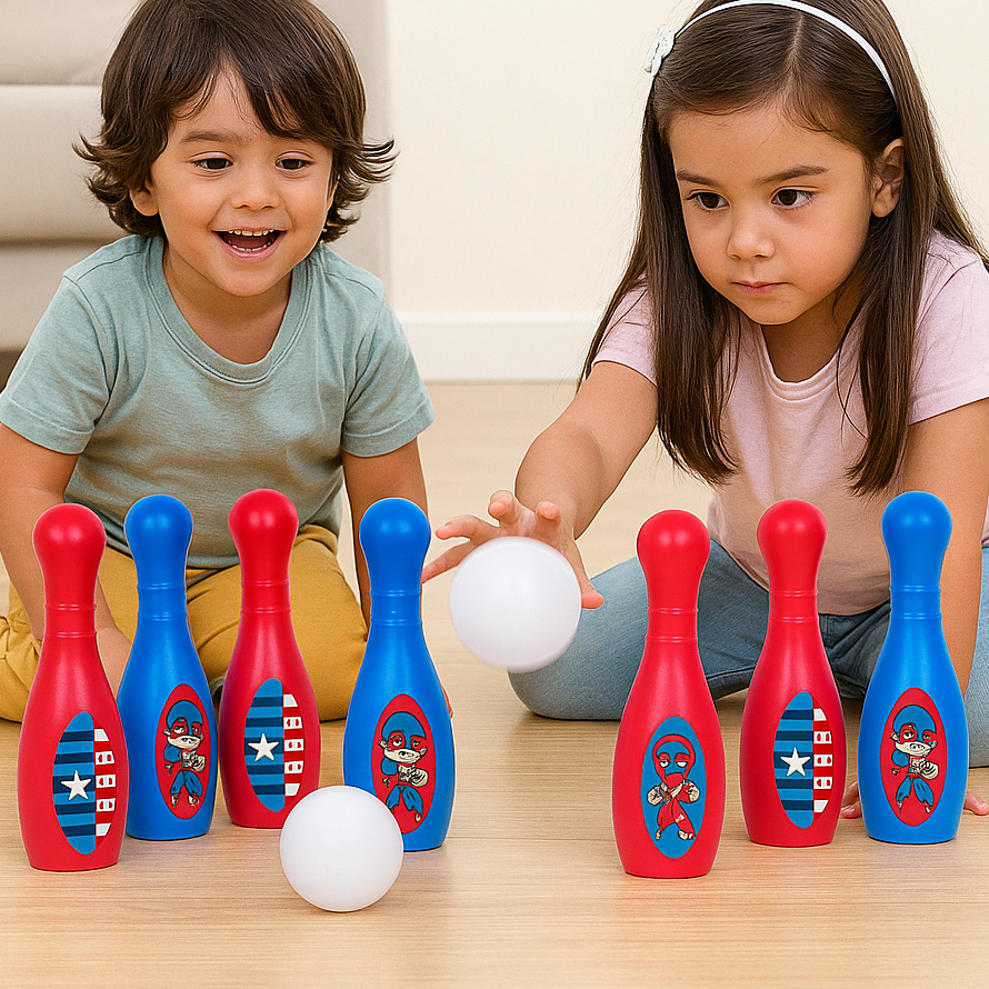 Jogo Infantil de Boliche 8 Peças - Brinquedo Educativo para Crianças ...