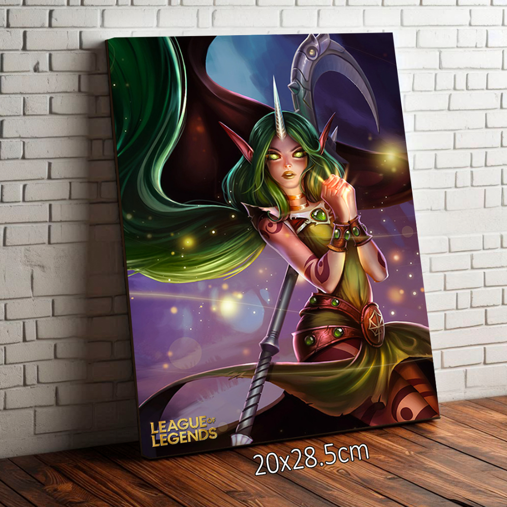 Placa Quadro Decorativo Soraka League Of Legends LOL 20x28.5cm