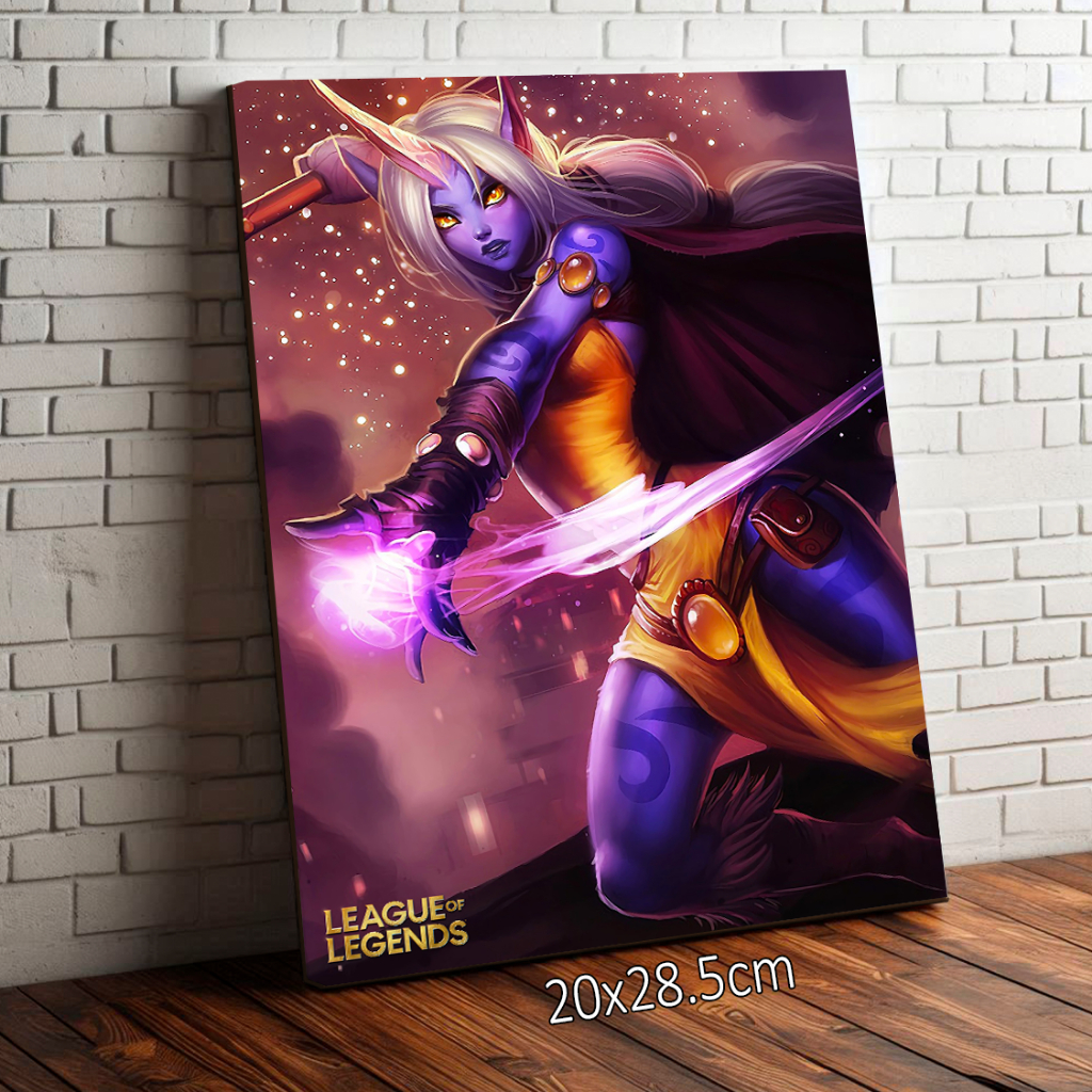 Placa Quadro Decorativo Soraka League Of Legends LOL 20x28.5cm