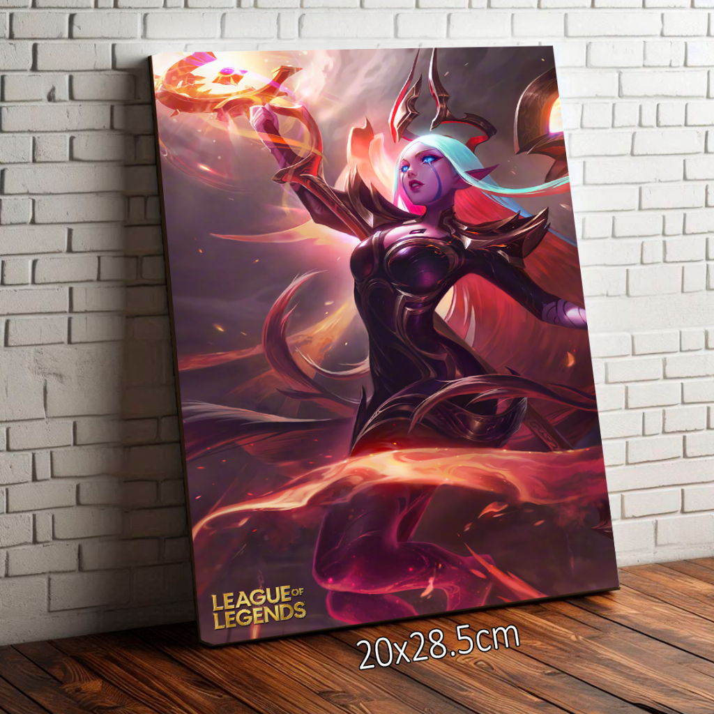Placa Quadro Decorativo Soraka League Of Legends LOL 20x28.5cm