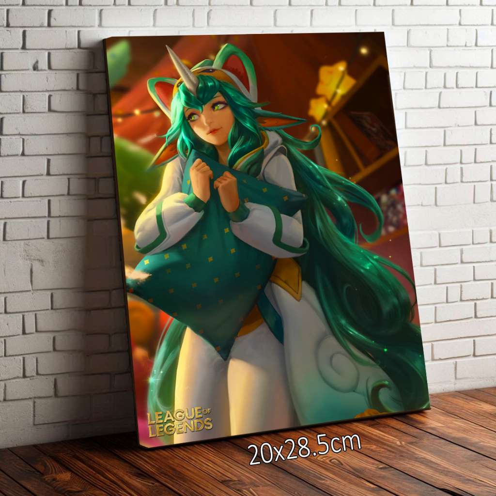 Placa Quadro Decorativo Soraka League Of Legends LOL 20x28.5cm