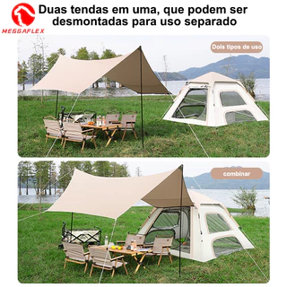 Barraca De Camping Acampamento 5 Pessoas Tenda 2 Portas 2 Janelas ar Livre Caminhadas MEGGAFLEX em Oferta na Shopee