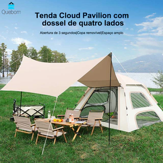 Barraca Camping Automática 5 8 Pessoas Tenda 240x240cm 2 Portas 2 Janelas Impermeável Acampamento Trekking QUEBOM em Oferta na Shopee