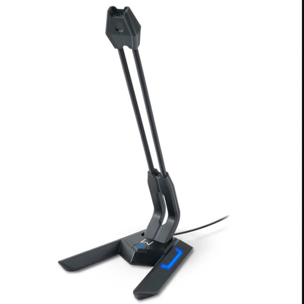 Microfone Gamer Com Led Warrior Cor Preto