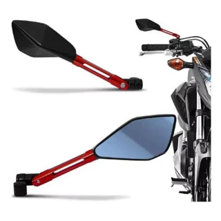 Retrovisor Esportivo Universal Moto CG Titan Fan Hornet Alumínio Colorido Racing