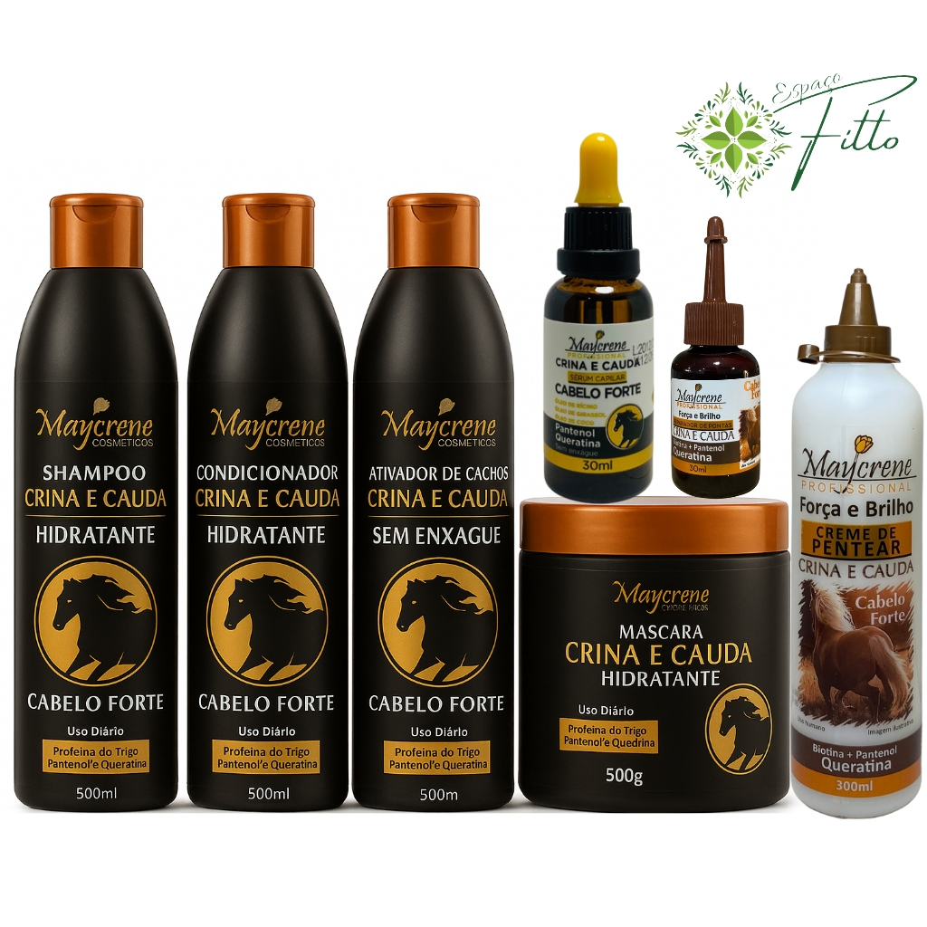 Tratamento Completo com 7 itens CRINA E CAUDA - Cabelos + Fortes e ...
