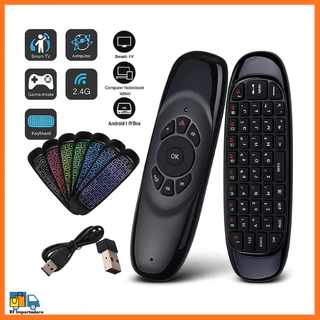 Controle De TV Com Teclado Sem Fio Air Mouse Com LED Carregamento USB ''2.4 GHZ'' Wireless