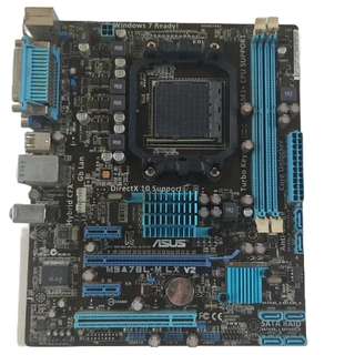 Placa mãe Asus M5A78L-M LX V2 Am3+, Caixa com Manual, COM DEFEITO.