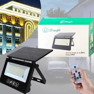 Kit 5/10 Refletor Solar Granfei Led 200w e 400w Placa Prova Dágua Dobrável Ajustável Alto
