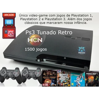 PS3 slim TUNADO 4000 JOGOS Fifa, Gta V, Mortal Kombat, Minecraft