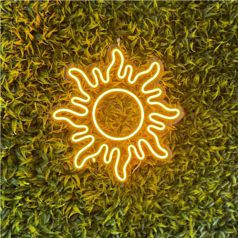 Painel Neon Led Raio De Sol Luminária Festa, 40cm | Shopee Brasil