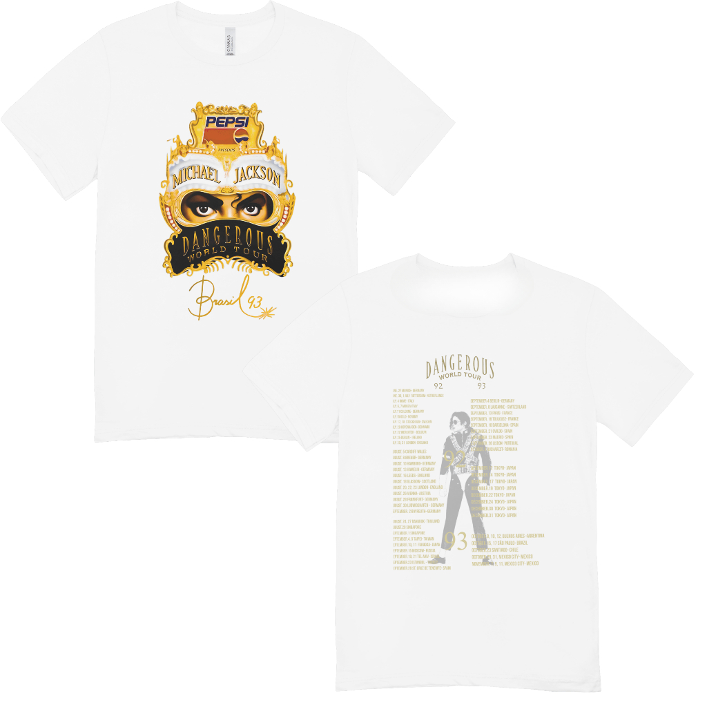 Camiseta Algodão Unissex Tshirt Michael Jackson Dangerous World