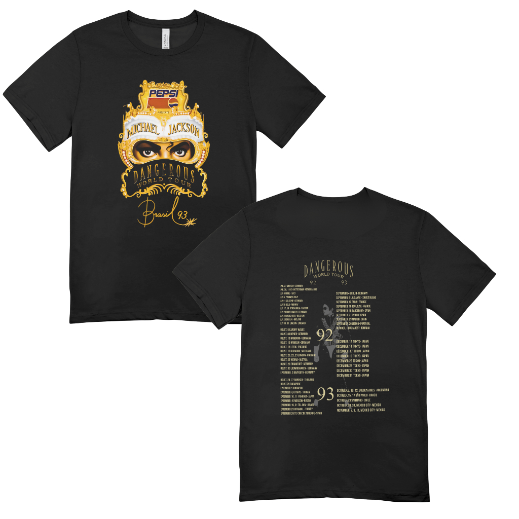 Camiseta Algodão Unissex Tshirt Michael Jackson Dangerous World