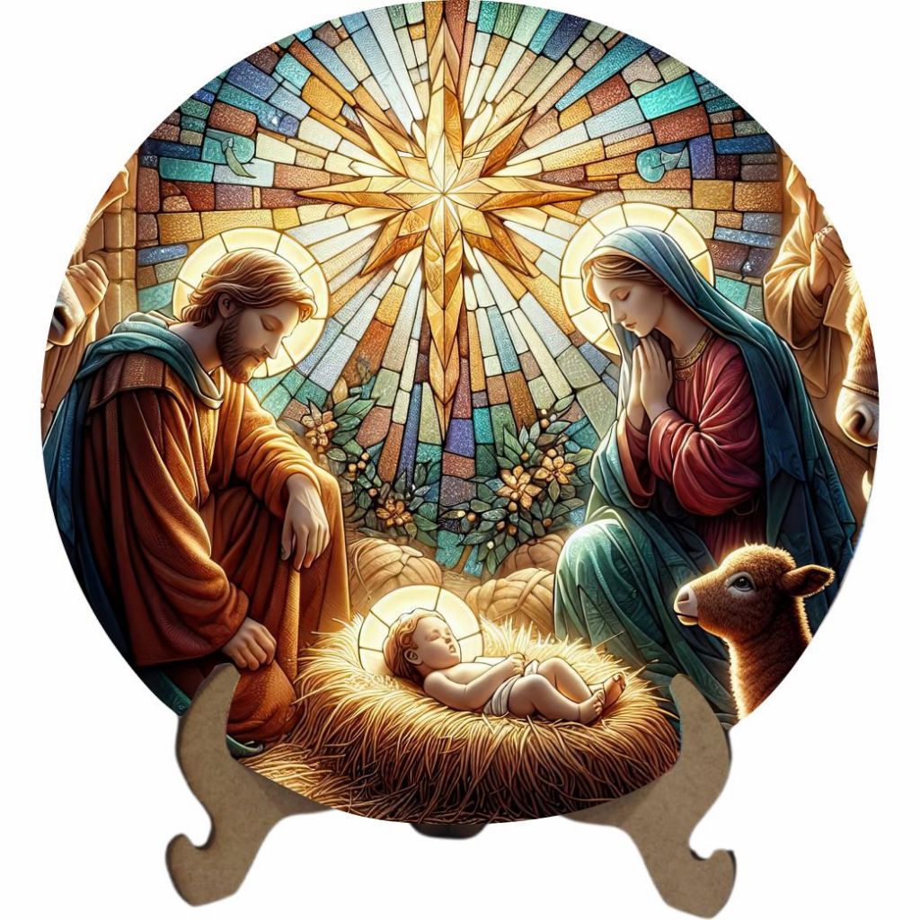 Mandala Presépio - Arte Estilo Vitral