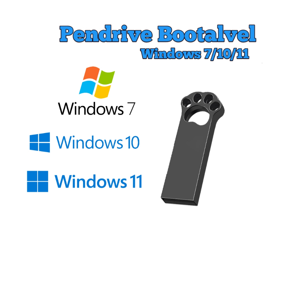 Pendrive Bootavel Windows 10,11 e 7 | Shopee Brasil