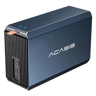 Case Hd Ssd Duplo Acasis 2.5/3.5 Sata Usb 3.0 Raid Alumínio Suporta 48tb