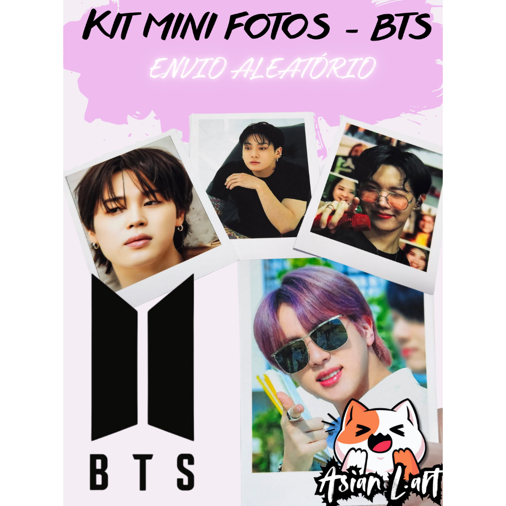 MINI FOTOS BTS KIT 10/15/20 unidades sortidas - Jin, Suga, J-Hope, RM ...