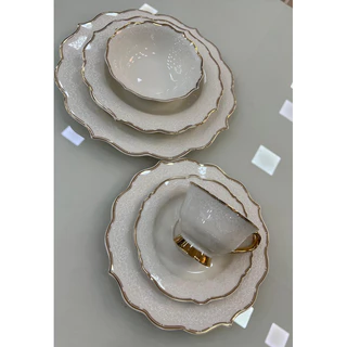 Aparelho de Jantar em Porcelana 36 peças - Serve 6 Pessoas