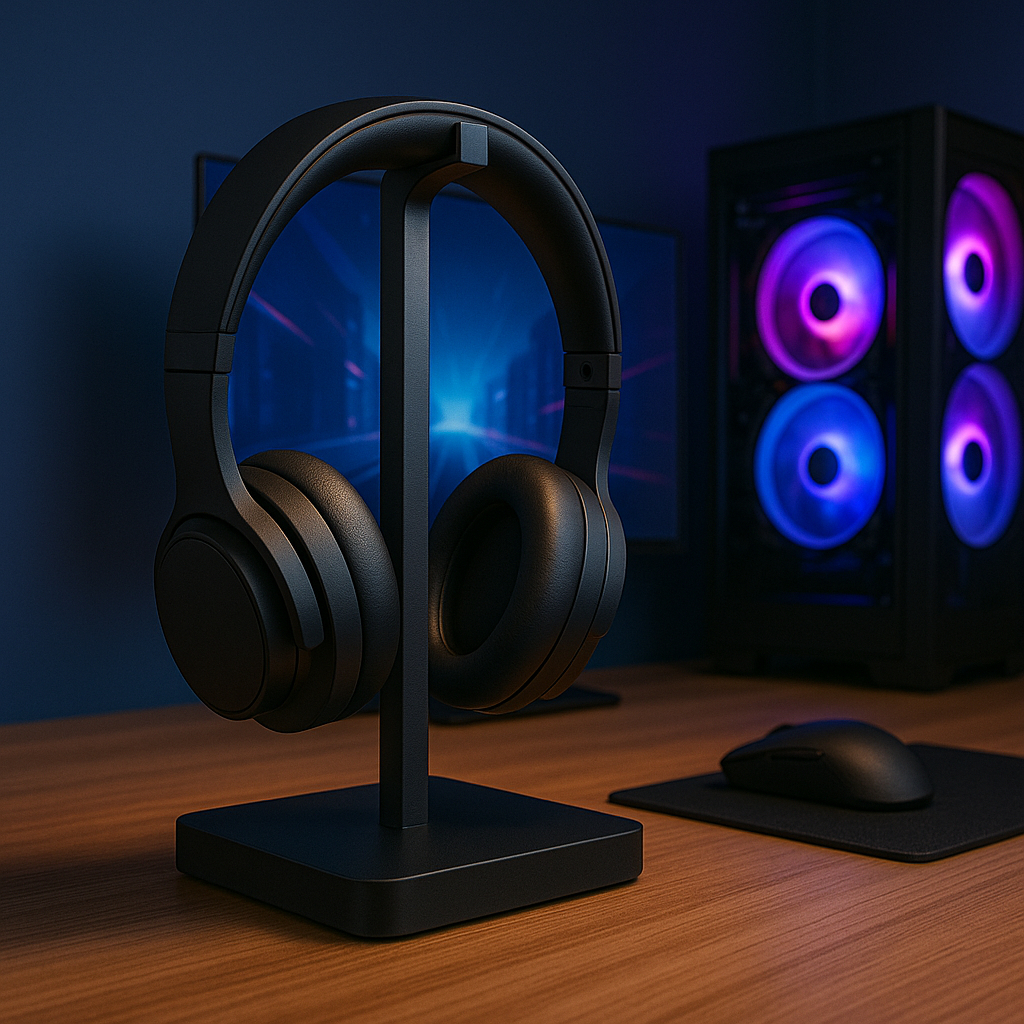 Suporte de Mesa para Fone Headset Gamer Universal Elegante Minimalista