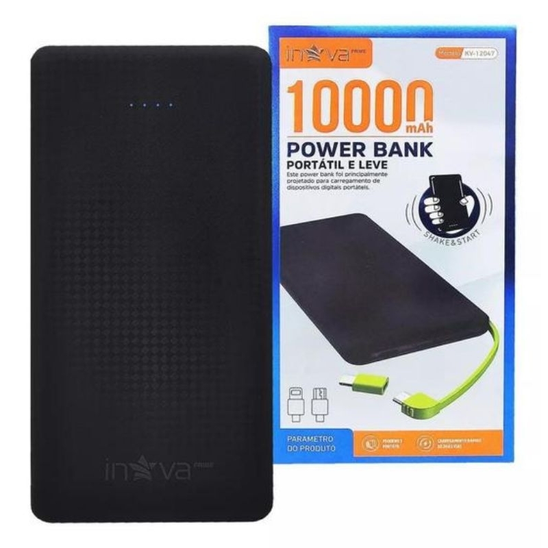 Carregador Portátil Inova Original, Power Bank 10000mah KV-12047 (Novo ...