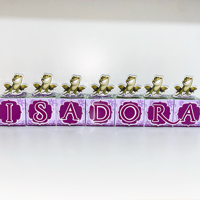 10 Caixas Quadradas 3D A Princesa e o Sapo - Lembrancinhas para festa ...