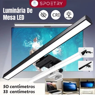 Luminária De Mesa LED Para Monitor Luz Regulável Para Computador Luz De Tela Luminária De Mesa Para Escritório E Estudo