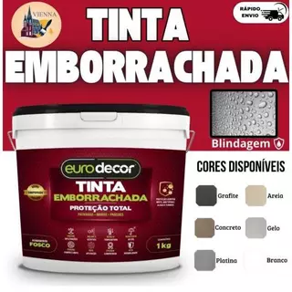 Eurodecor 18kg Tinta Emborrachada Premium Impermeabilizante Resistente Chuva 12kg