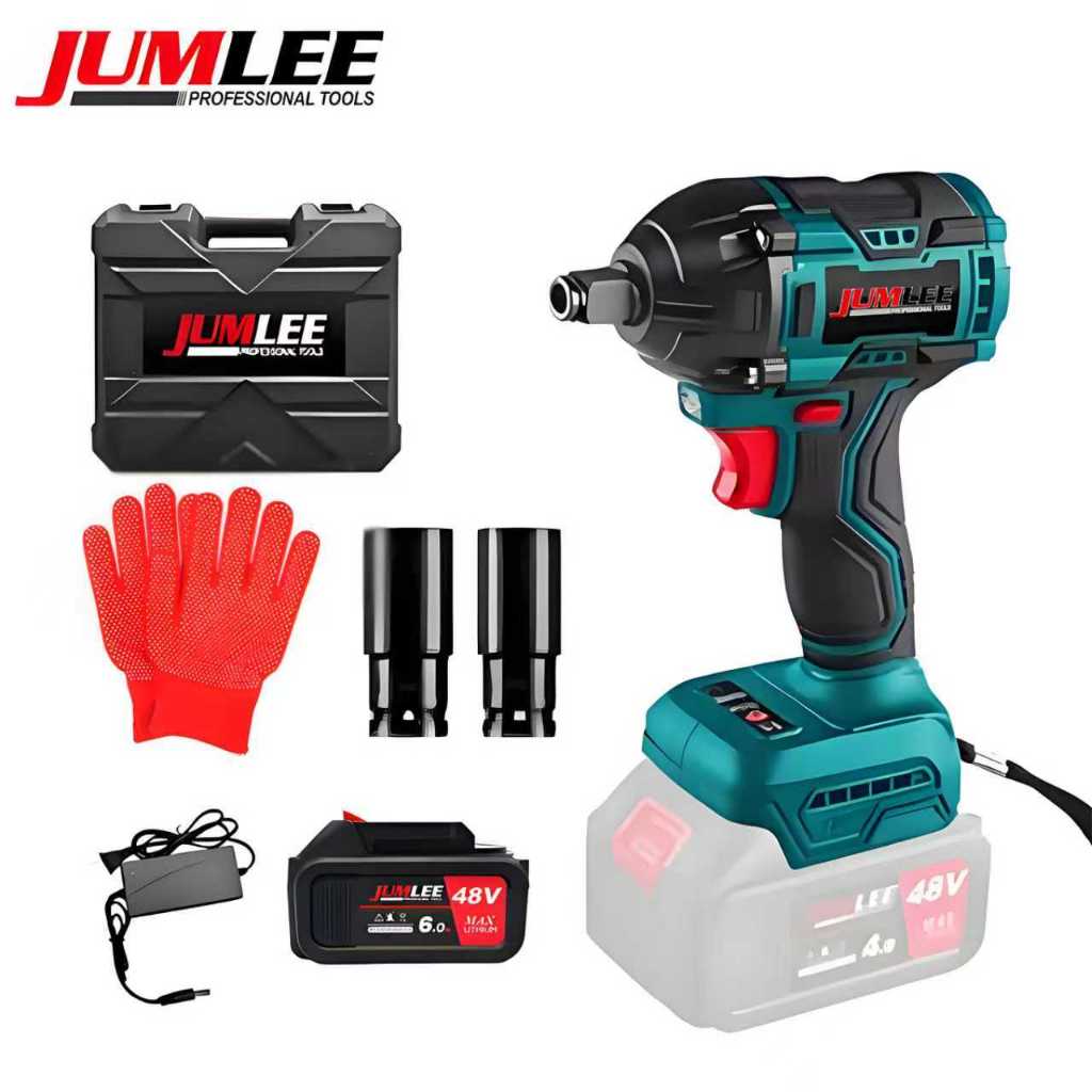 Chave de Impacto JUMLEE JT-BIW48V Brushless 48V Bivolt, 530Nm 1/2