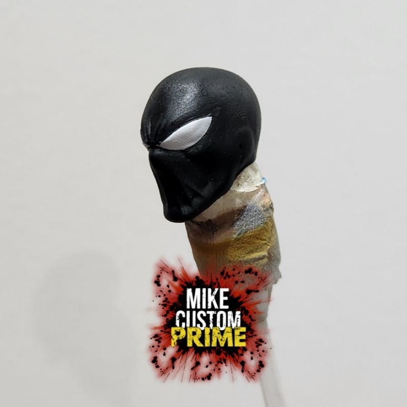 head custom spiderman black suit padrão marvel legends | Shopee Brasil