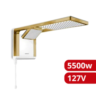 Chuveiro Ducha Acqua Duo Branco Dourado 127V 5500W Lorenzetti Jato Duplo em Oferta na Shopee