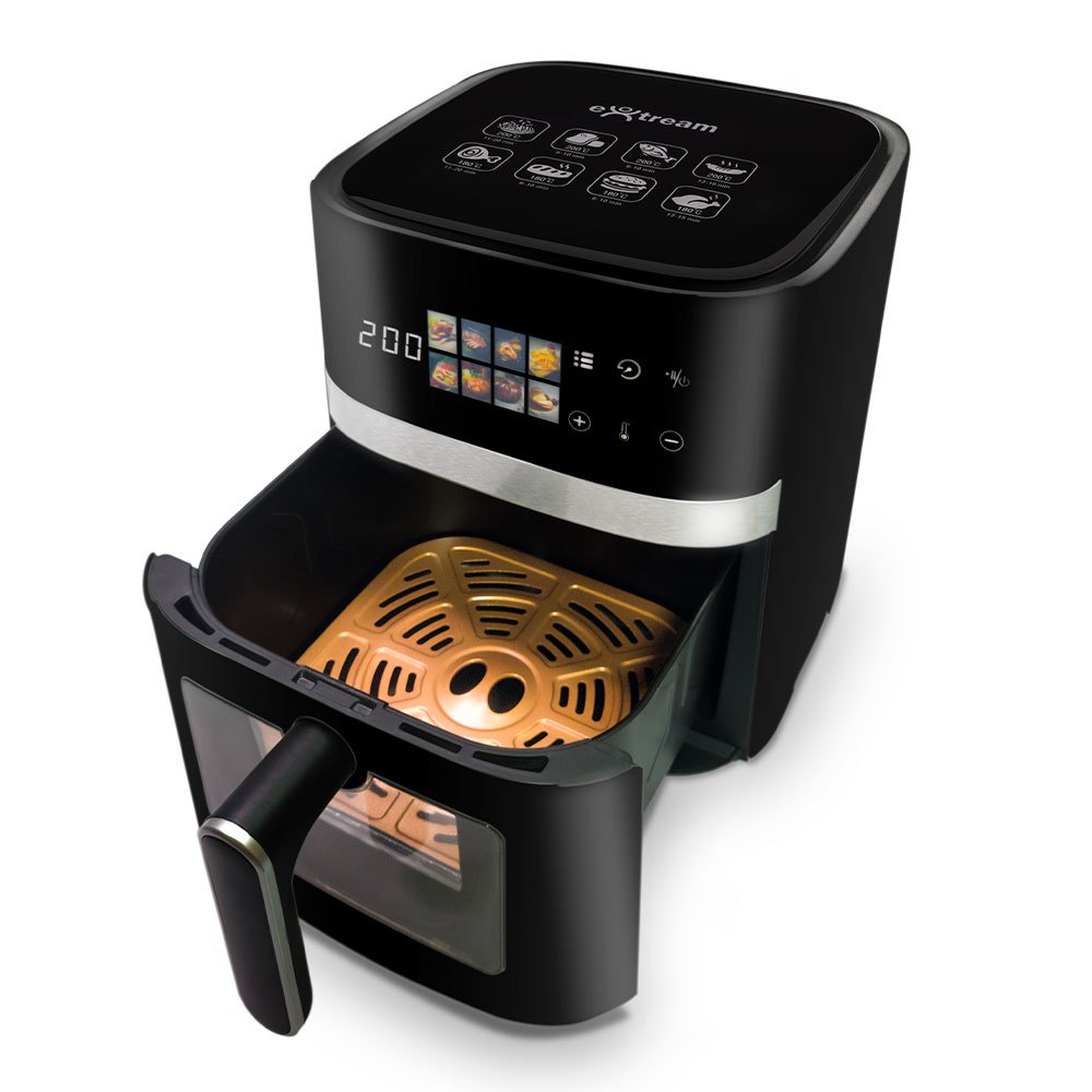 Air Fryer Fritadeira Elétrica Digital Extream 5,5L - Preto e Prata