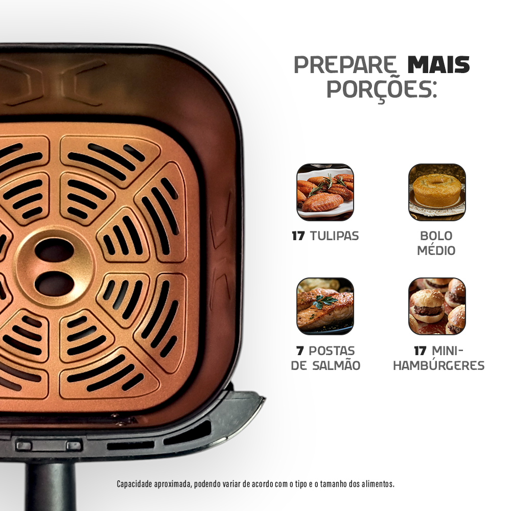 てりてり　追加分 Air Fryer Fritadeira Elétrica Digital Extream 5,5L - Preto e Prata
