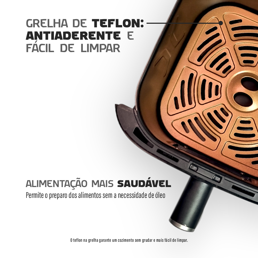 Air Fryer Fritadeira Elétrica Digital Extream 5,5L - Preto e Prata