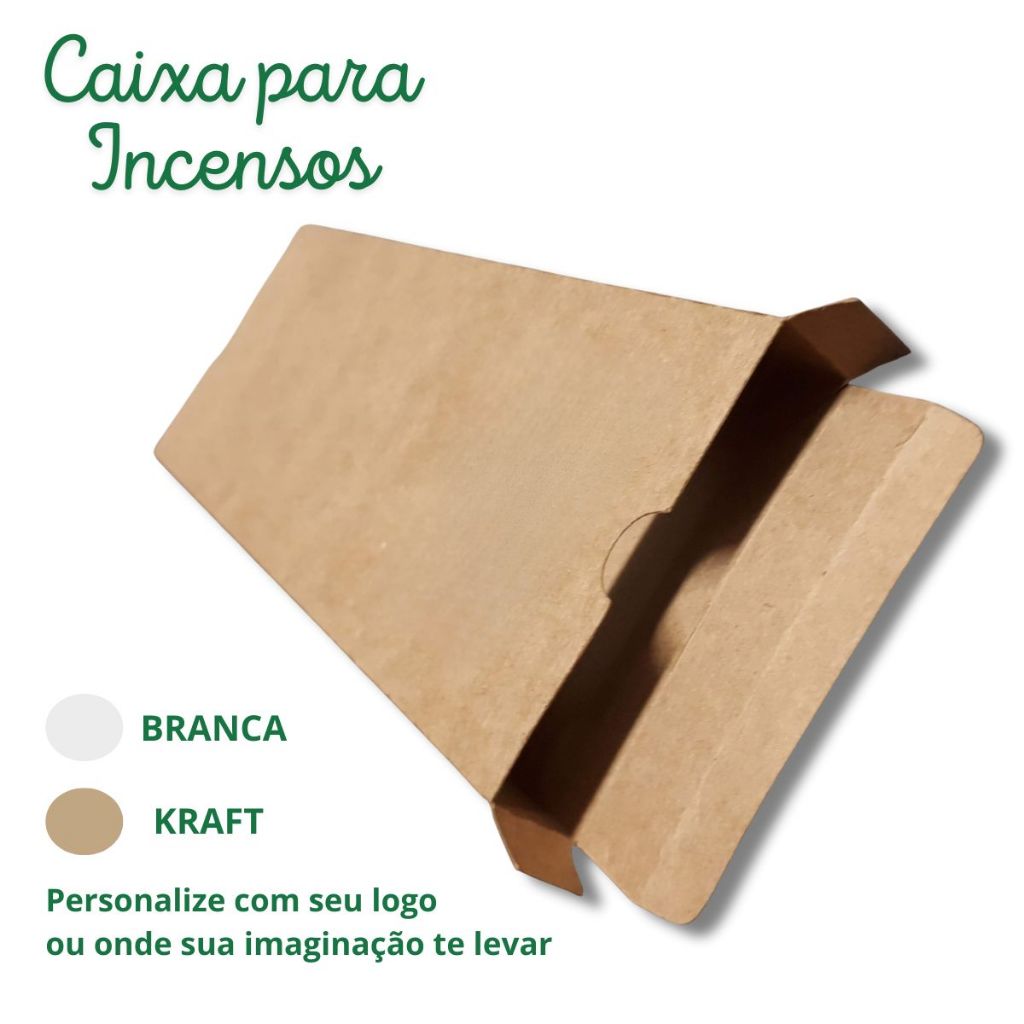 Caixa Kraft 1x5x21cm Para Incenso com ou sem personalização