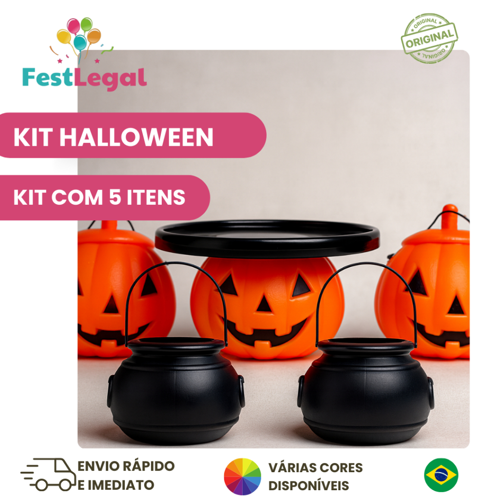 Kit Enfeites Halloween Party Dream 5 Peças