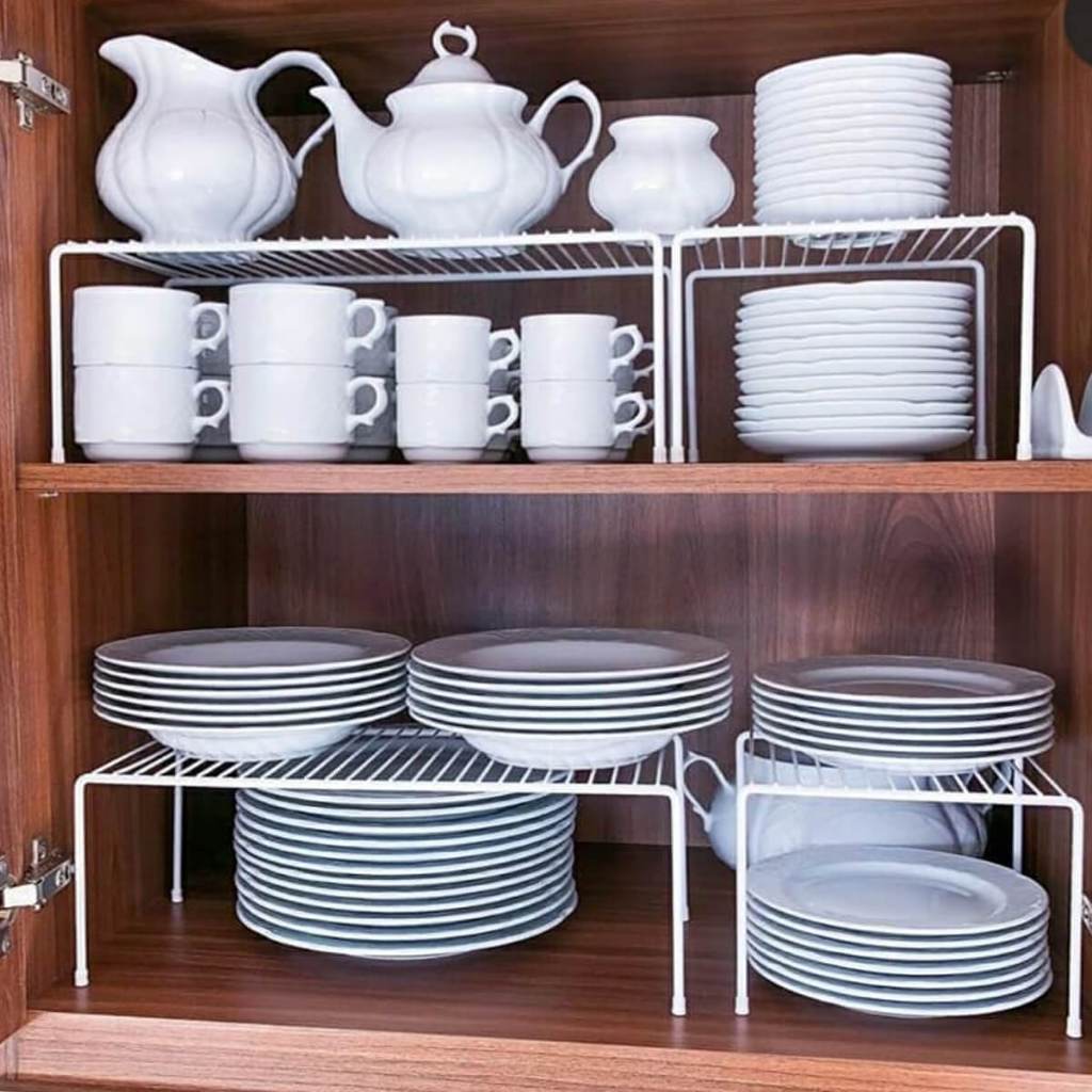 Kit Organizador de Armário Aramado Cozinha Prateleira Estante | Shopee Brasil