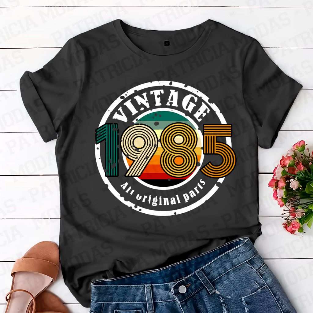Camiseta Unissex 100% algodão, Vintage All Original Parts ano 1985