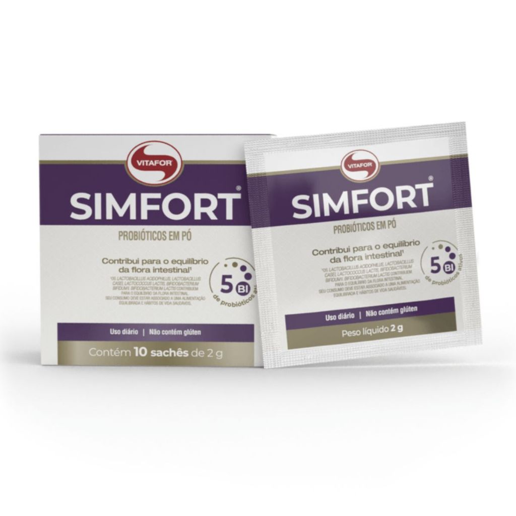 Simfort Probiótico 2g Caixa 10 Sachês Vitafor | Shopee Brasil
