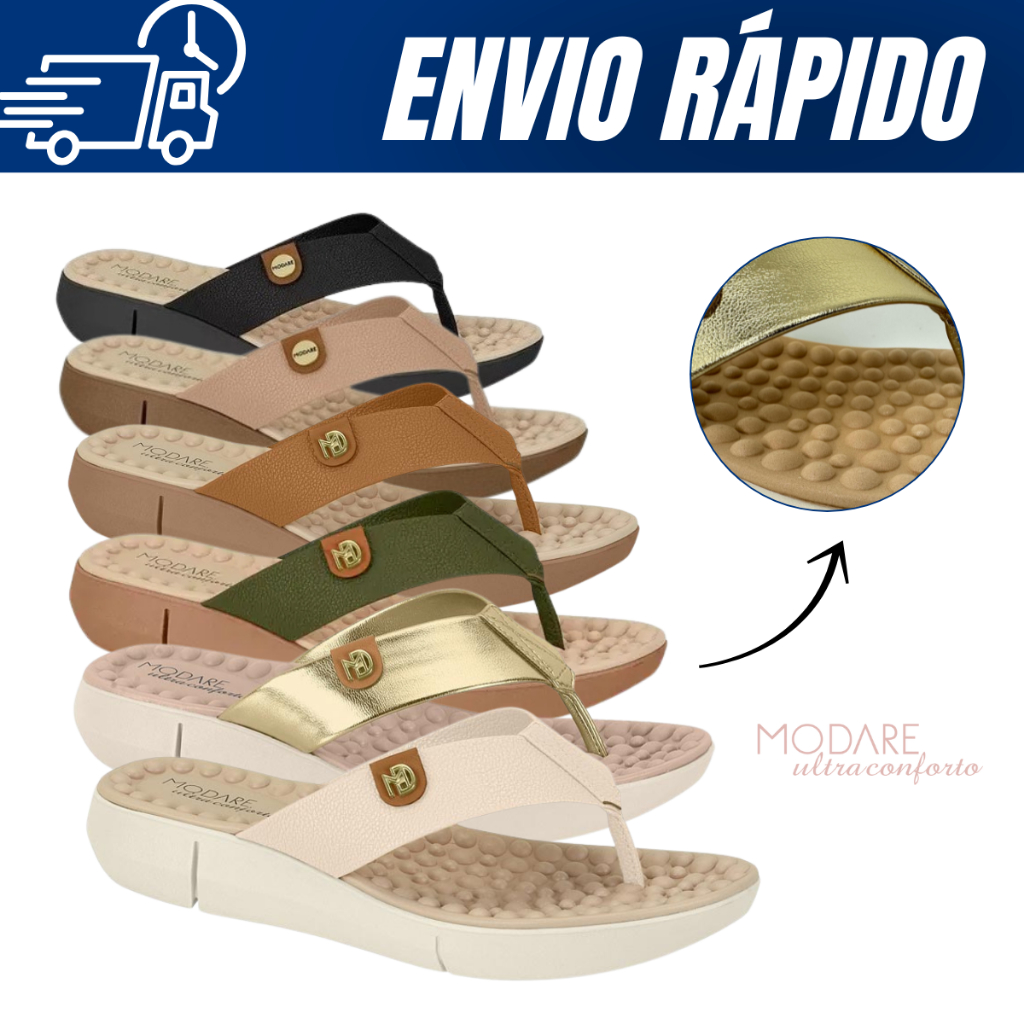 Chinelo Ortopédico Feminino Modare Confortável Anatômico Para Esporão ...