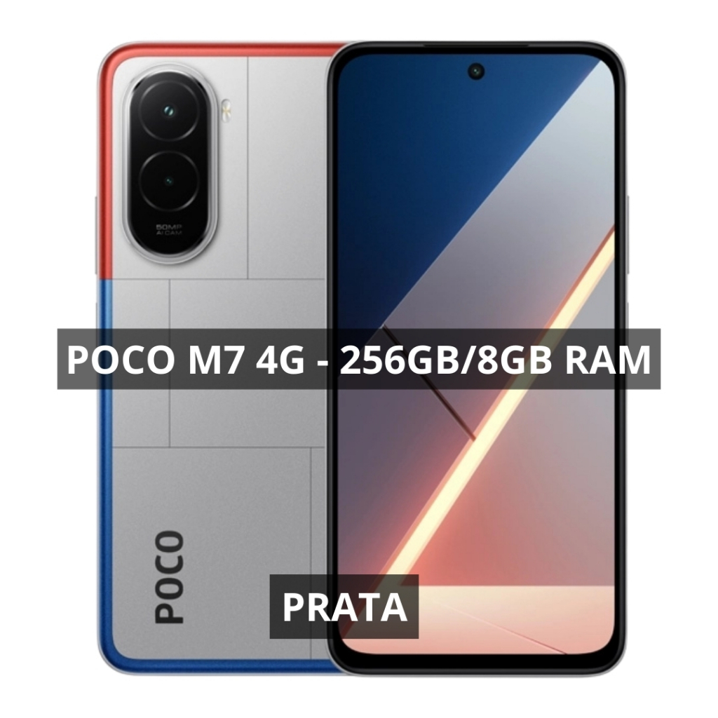 Xiaomi Poco M7 4G, 256GB Armazenamento 8GB RAM, Processador
