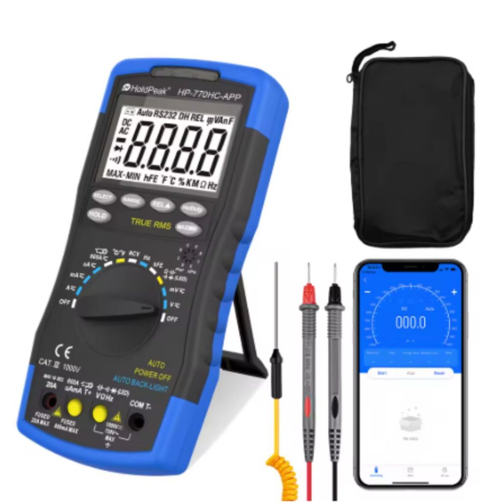 Multímetro HoldPeak HP-770HC-APP-C Digital Multimeter Tester True RMS ...
