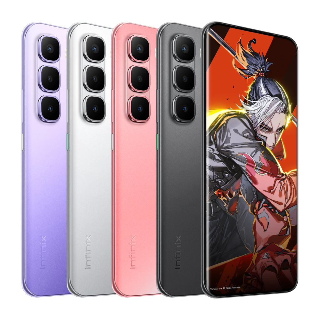 Infinix Hot 60 Pro Al Phone mais fino do mundo 5.95mm 16 GB 256GB tela curva 3D de144 Hz bateria de 45W 516 mAh NFC