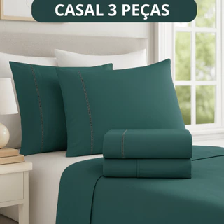 Jogo De Lençol Casal Padrão 3pçs Hypercal 400 Fios Aveludado Não Gera Bolinhas em Oferta na Shopee